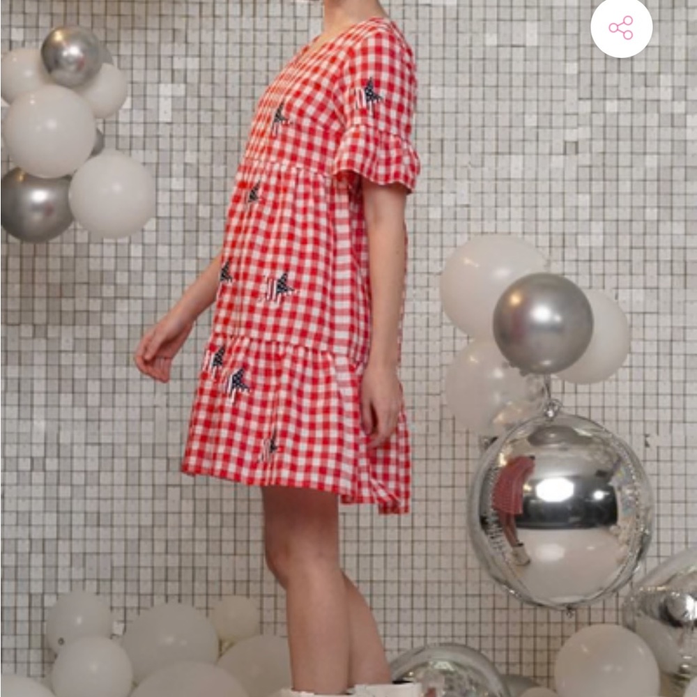 Patriotic Gingham Dress - Picture 7 of 8